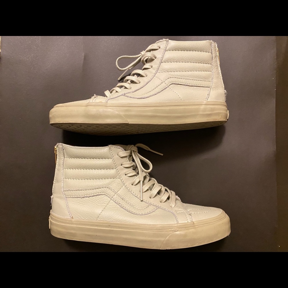 Light Green Leather Vans